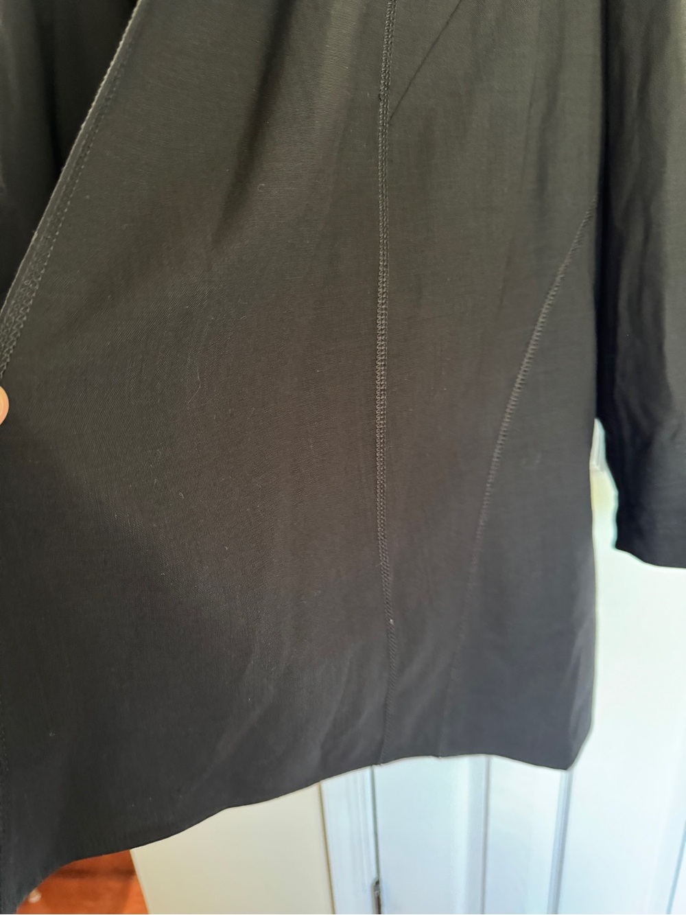 Lafayette 148 New York Black Casual Blazer Pockets women’s 16W Open Front EUC - Picture 4 of 6